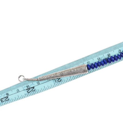 Phillip Sekaquaptewa Weseoma Hopi sterling silver lapis beaded necklace