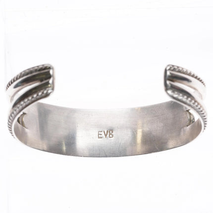 7" Ernest & Vivnita Bewanika Zuni Multi-stone row sterling silver cuff bracelet - Estate Fresh Austin