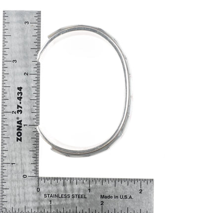 6.25" Orlinda Natewa Zuni Coral/Mother of pearl sterling silver cuff bracelet - Estate Fresh Austin