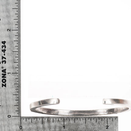 6" M.C. Tsasie Navajo sterling silver gold filled slim stacker cuff bracelet - Estate Fresh Austin