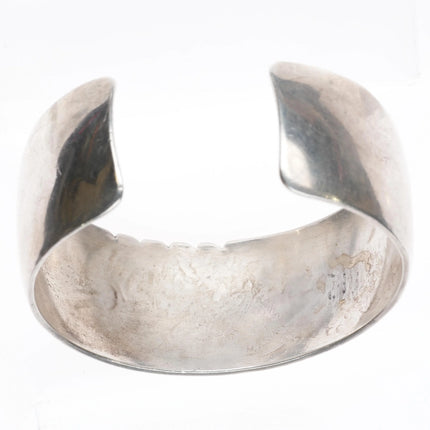 Murray 6.6" 1970's Navajo sterling silver Peyote Bird Shadowbox cuff bracelet - Estate Fresh Austin