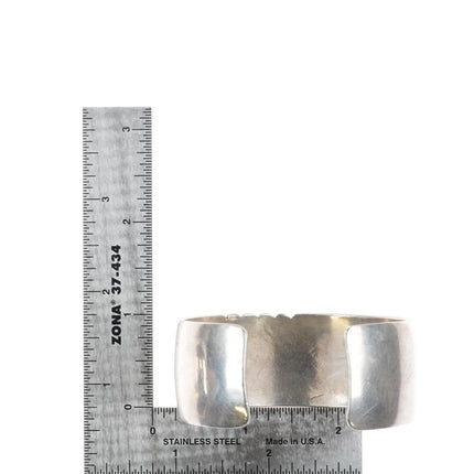 Murray 6.6" 1970's Navajo sterling silver Peyote Bird Shadowbox cuff bracelet - Estate Fresh Austin