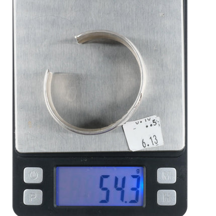 Murray 6.6" 1970's Navajo sterling silver Peyote Bird Shadowbox cuff bracelet - Estate Fresh Austin