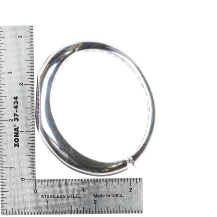 6.5" Roberto Coin Capri Plus Bangle bracelet 2.55cttw Rhodolite sterling silver - Estate Fresh Austin