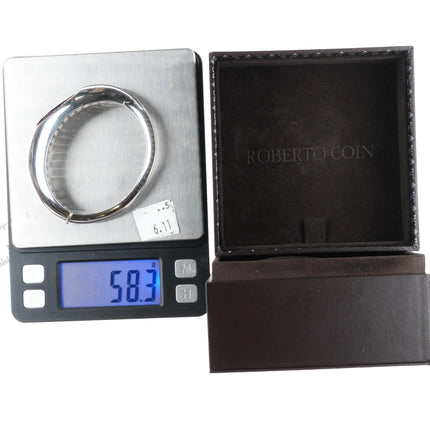 6.5" Roberto Coin Capri Plus Bangle bracelet 2.55cttw Rhodolite sterling silver - Estate Fresh Austin