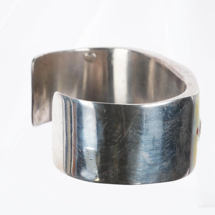 7.2" Vintage Ohmsatte Zuni sterling silver Apache Ghan dancer cuff bracelet