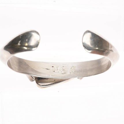 6" Orville Tsinnie Navajo 14k gold/Sterling sugilite modernist cuff bracelet