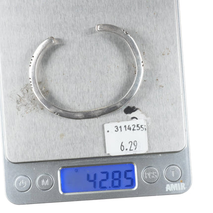 6" Jimmie King Jr Navajo sterling silver, coral, lapis, turquoise cuff bracelet