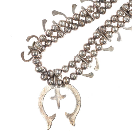 Vintage Navajo sterling silver squash blossom necklace w/cast naja's - Estate Fresh Austin