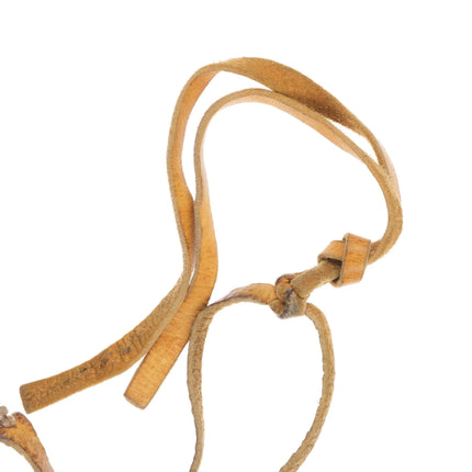 70's-80's M Navajo sterling turquoise coral pendant on antler beaded necklace - Estate Fresh Austin