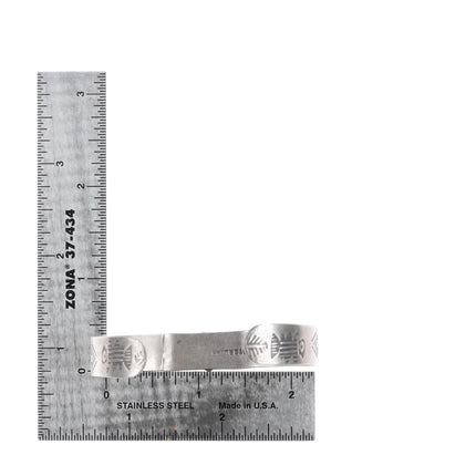 6.25" 1940's Fred Harvey sterling silver Arrowhead slim stacker cuff bracelet - Estate Fresh Austin