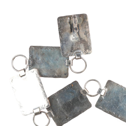 Benson Yazzie Navajo stamped Sterling silver square link concho belt