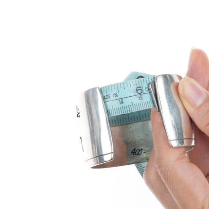 6" Steven Pooyouma Kuyvaya Hopi Overlay Kokopelli cuff bracelet  sterling silver