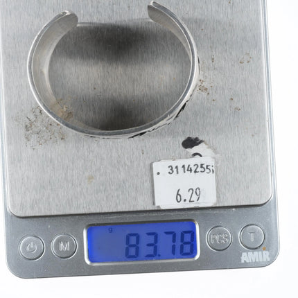 6" Steven Pooyouma Kuyvaya Hopi Overlay Kokopelli cuff bracelet  sterling silver