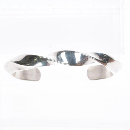 6" Randy Hoskie Navajo twisted sterling silver carinated cuff bracelet