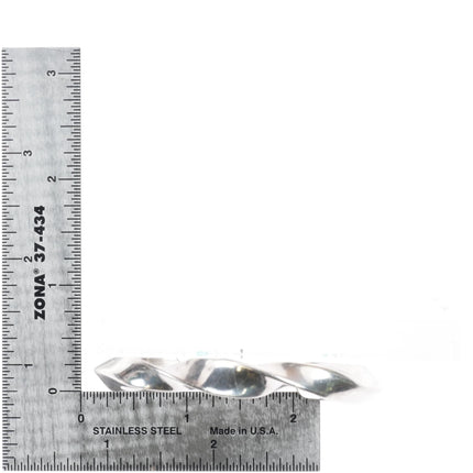6" Randy Hoskie Navajo twisted sterling silver carinated cuff bracelet