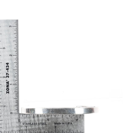 6" Orville Tsinnie Navajo hand stamped sterling silver stacker cuff bracelet