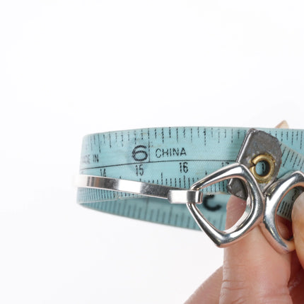 6.75" Astri Holthe Norwegian Modernist sterling silver bangle bracelet - Estate Fresh Austin