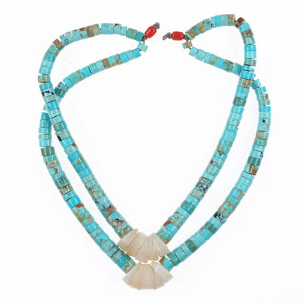 Vintage Santo Domingo turquoise Heishi jaclas necklace pendants - Estate Fresh Austin