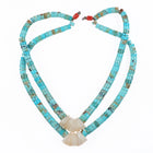 Vintage Santo Domingo turquoise Heishi jaclas necklace pendants - Estate Fresh Austin