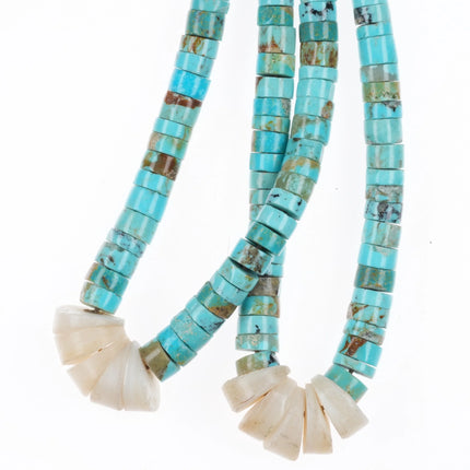 Vintage Santo Domingo turquoise Heishi jaclas necklace pendants - Estate Fresh Austin