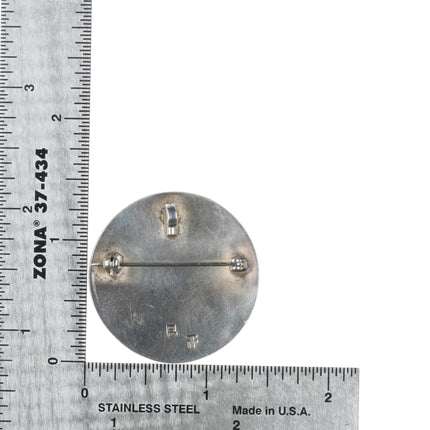 Ramon Albert Jr Dalangyawma Hopi Overlay Kokopelli pendant/pin sterling silver