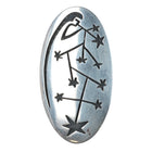 Phillip Honanie Hopi Overlay pendant/pin sterling silver flute player