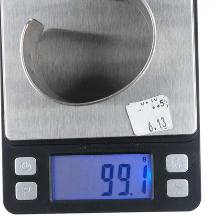 7" Vintage Navajo Overlay wide band sterling silver cuff bracelet - Estate Fresh Austin