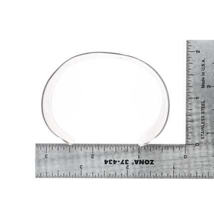 6.75" Vintage Navajo Hand stamped sterling silver wide band cuff bracelet - Estate Fresh Austin