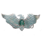 Vintage Mexican sterling silver Eagle belt buckle with chrysocolla stone - Estate Fresh Austin