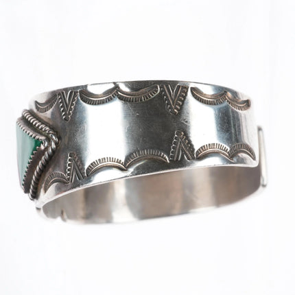 7" Alice McShirley Navajo sterling silver spiny oyster cuff bracelet