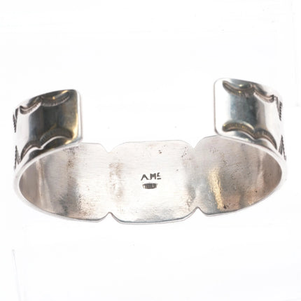 7" Alice McShirley Navajo sterling silver spiny oyster cuff bracelet