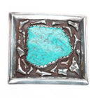 Big Vintage Southwestern sterling silver waterweb turquoise belt buckle