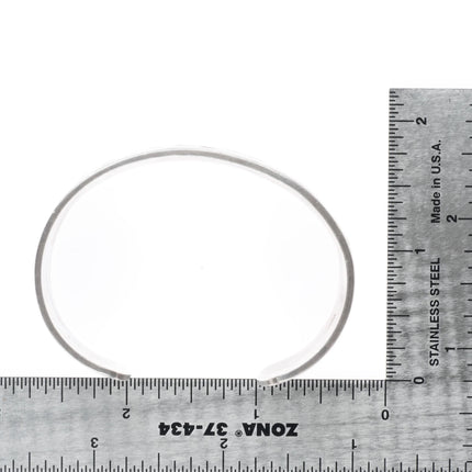 6.1" Hubert Yowytewa Hopi Overlay water waves cuff bracelet sterling silver