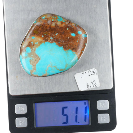 Vintage DM Lee Navajo sterling silver boulder Royston turquoise belt buckle - Estate Fresh Austin