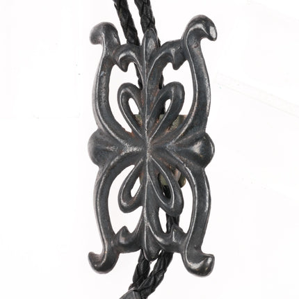 c1960 c-31 Navajo cast ketoh design sterling silver bolo tie - Estate Fresh Austin