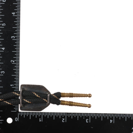 c1940's Navajo sterling silver bolo tie with nice Nevada turquoise - Estate Fresh Austin