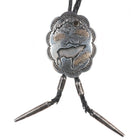 Phil Pvo Kiowa 14k gold/sterling silver bolo tie with elk - Estate Fresh Austin