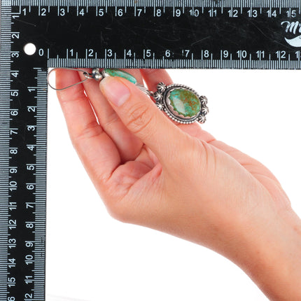 Marita Benally Navajo Sterling silver Royston turquoise pendant w/dangledoo