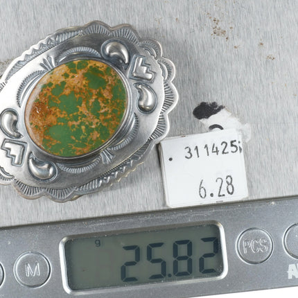 Stanley Parker Navajo Kings Manassa Turquoise sterling silver belt buckle