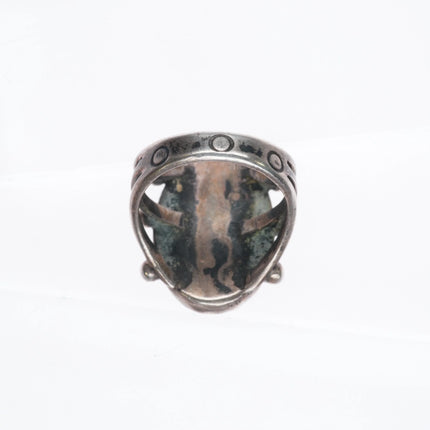 sz5.25 20's-30's Vintage/antique Navajo sterling silver Royston turquoise  ring