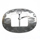 Vintage Navajo hand stamped sterling silver concho style belt buckle - Estate Fresh Austin