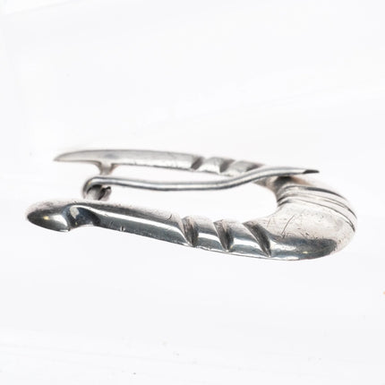 Ray Adakai Navajo Sterling silver hand chiseled belt buckle - Estate Fresh Austin