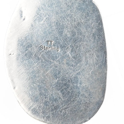 Large Tom Taylor Navajo sterling silver Royston turquoise two stone pendant