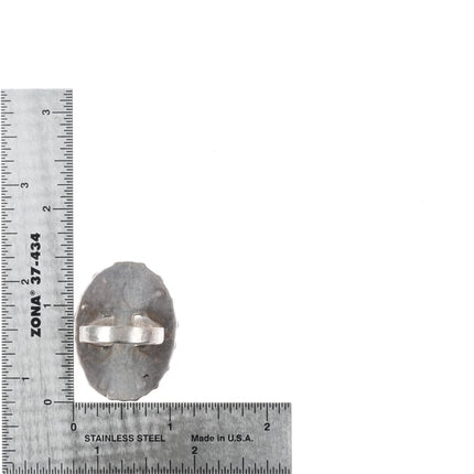 sz8.5 Vintage Zuni Native American sterling silver turquoise cluster ring - Estate Fresh Austin