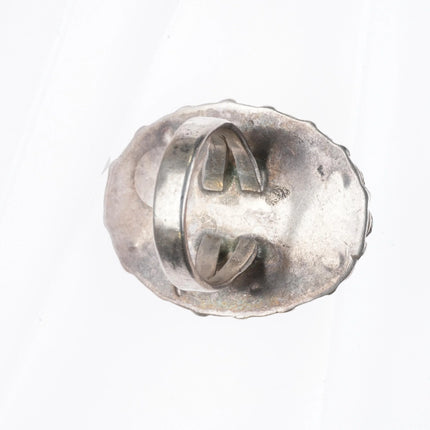 sz8.5 Vintage Zuni Native American sterling silver turquoise cluster ring - Estate Fresh Austin