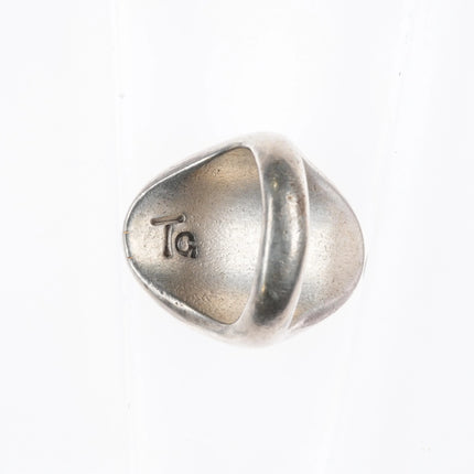 sz7.5 Teddy Goodluck Navajo Bisbee turquoise sterling silver ring - Estate Fresh Austin