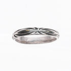 sz7 Early Navajo ingot silver band ring with hand stamped design sterling - Estate Fresh Austin