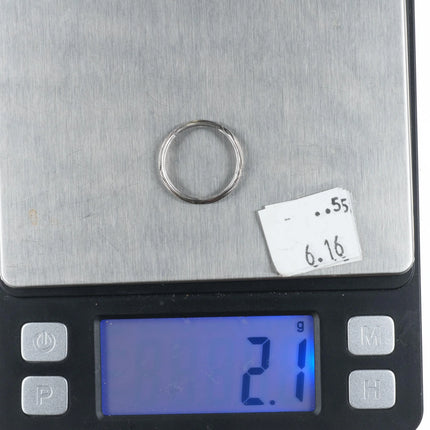 sz7 Early Navajo ingot silver band ring with hand stamped design sterling - Estate Fresh Austin