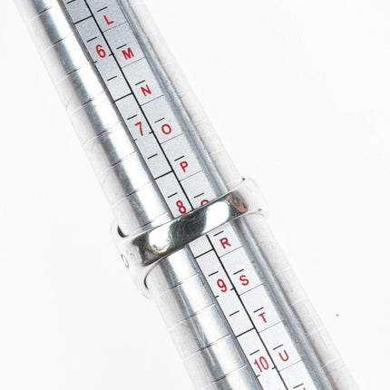 sz8.25 Vintage Navajo Royston Turquoise sterling silver ring with stamped sides - Estate Fresh Austin